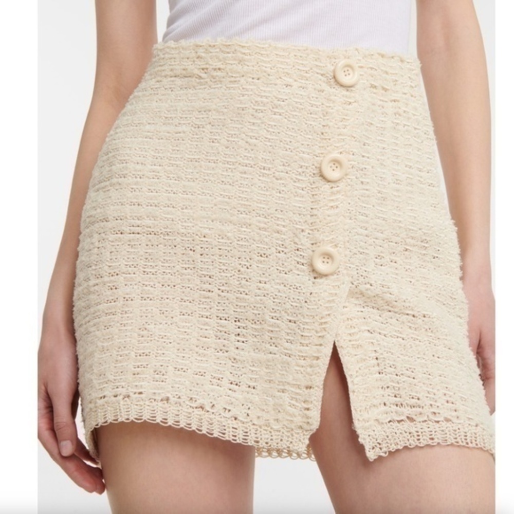 Acne Studios Kelroy Cream Off White Beige Skirt Cotton Blend Size XS